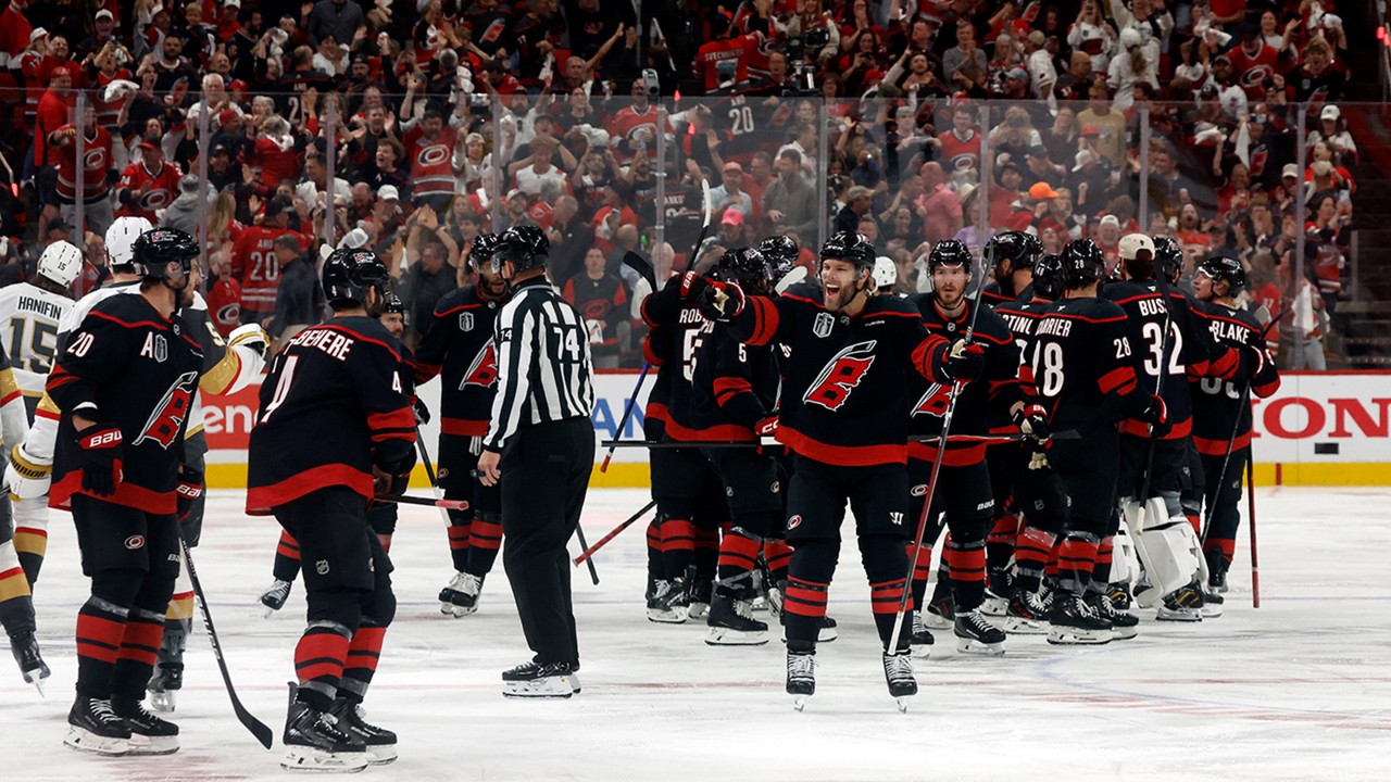 Hurricanes Stage Dramatic Overtime Comeback to Topple Golden Knights, Even Series